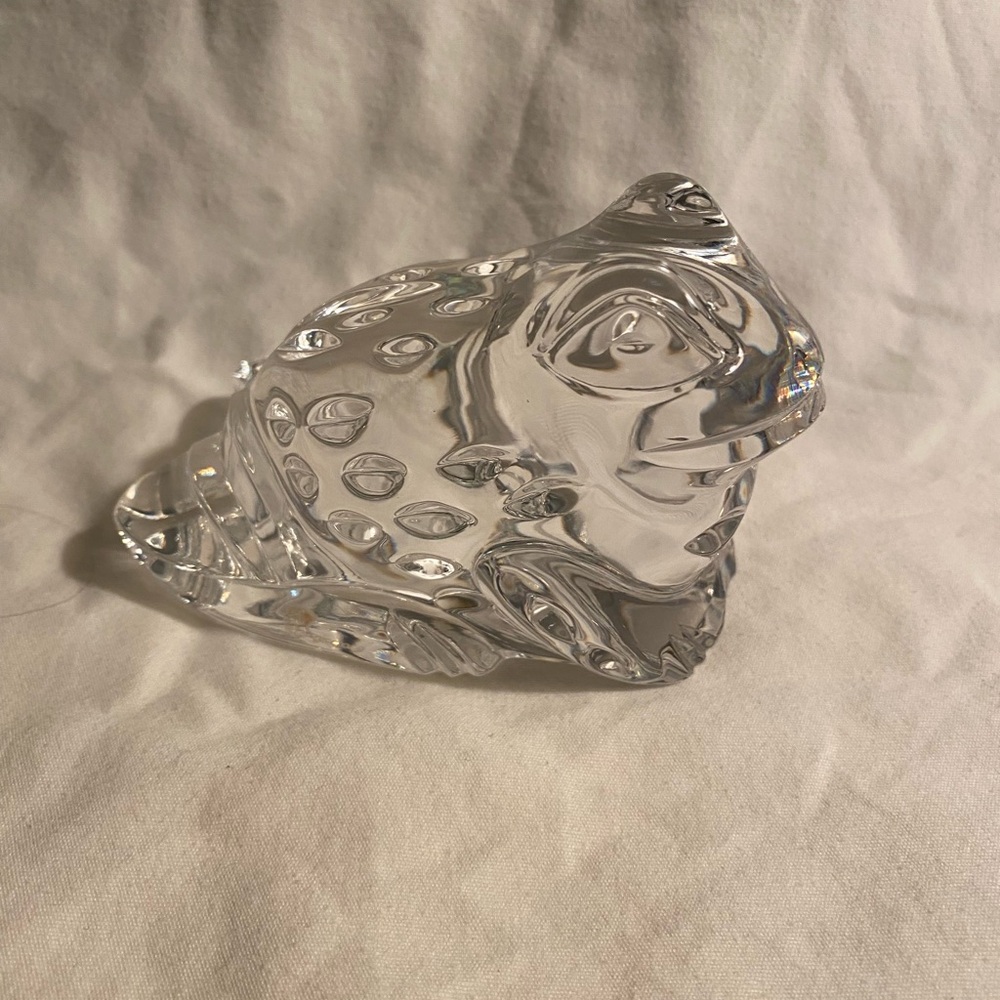 Waterford Crystal Frog Paperweight NIB